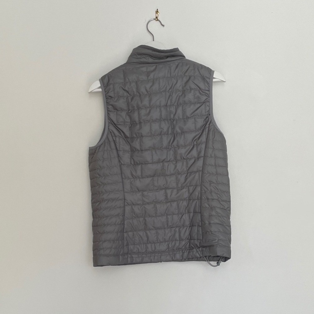 Patagonia Nano Puff Vest Womens Medium Gray Gorpcore Outdoor Better Homes Logo - Picture 2 of 12